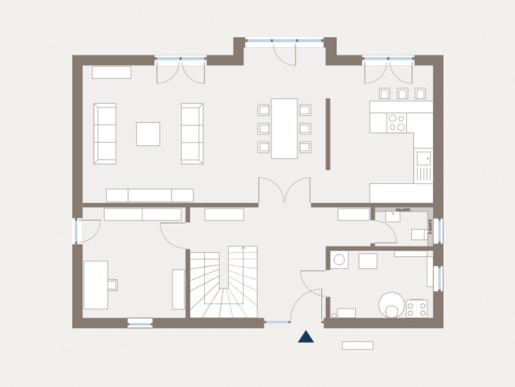 Grundriss Erdgeschoss Einfamilienhaus Prestige 2 von allkauf 