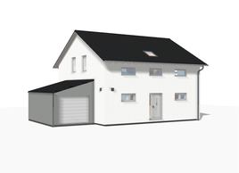 Bauteil Einzelgarage mit Pultdach von allkauf