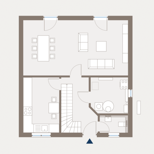Grundriss Erdgeschoss Einfamilienhaus Home 2 von allkauf