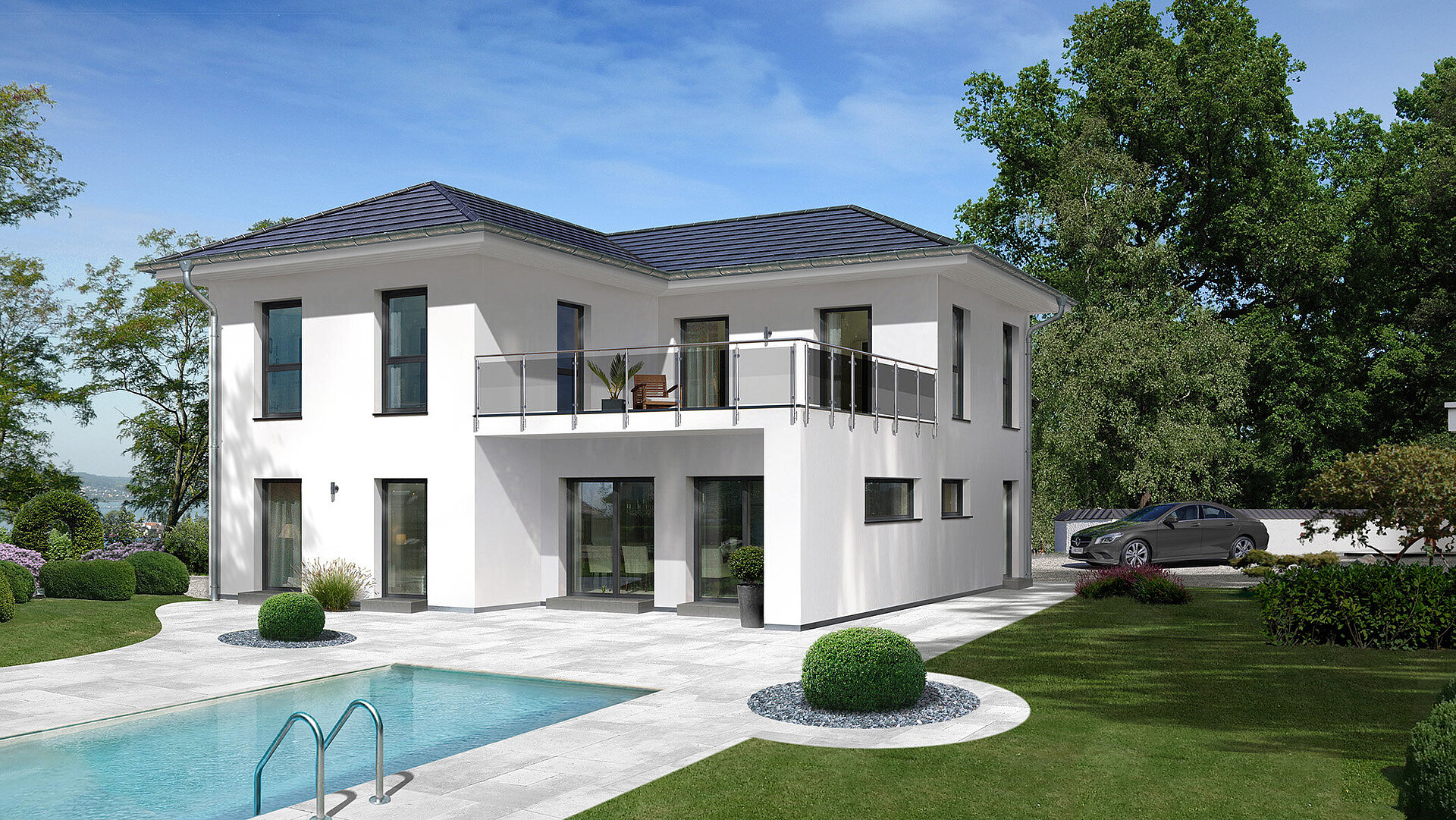 Stadtvilla City Villa 4 von allkauf, Ansicht Garten am Tag