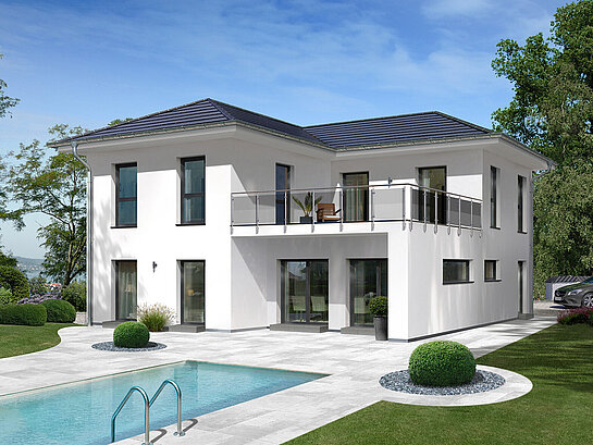 Stadtvilla City Villa 4 von allkauf, Ansicht Garten am Tag