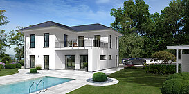 Stadtvilla City Villa 4 von allkauf, Ansicht Garten am Tag