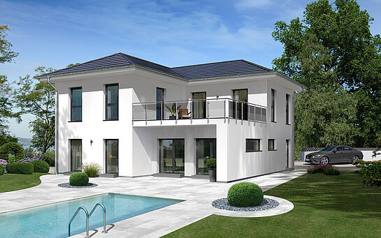 Stadtvilla City Villa 4 von allkauf, Ansicht Garten am Tag