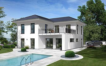 Stadtvilla City Villa 4 von allkauf, Ansicht Garten am Tag