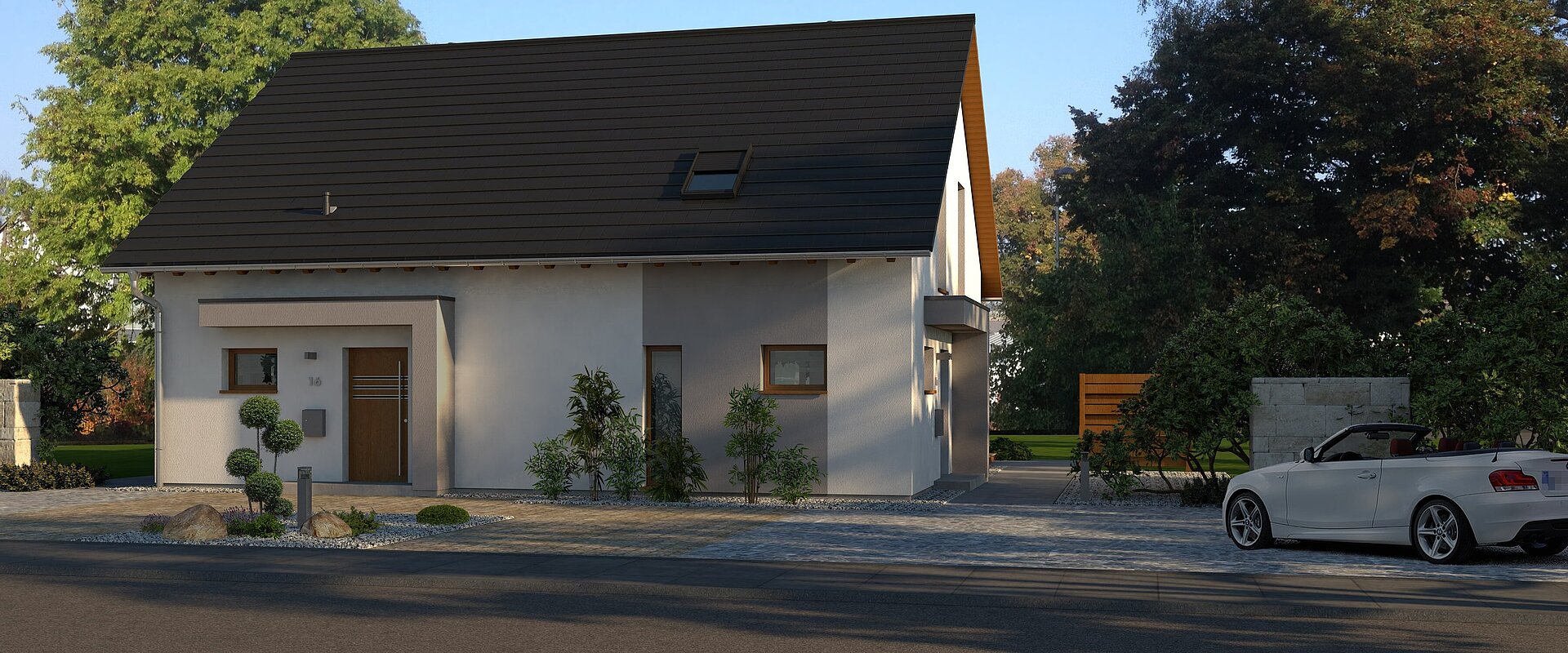Mehrfamilienhaus Generation 3 von allkauf, Vorderansicht am Tag