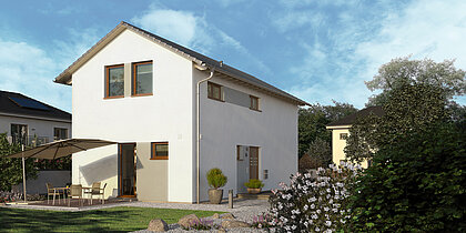 Einfamilienhaus Cityline 1 von allkauf, Ansicht Garten am Tag