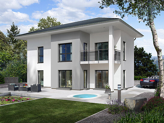 Stadtvilla City Villa 3 von allkauf, Ansicht Garten am Tag