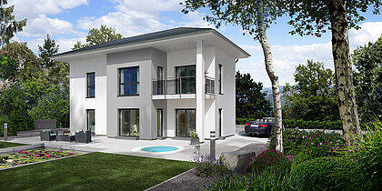 Stadtvilla City Villa 3 von allkauf, Ansicht Garten am Tag