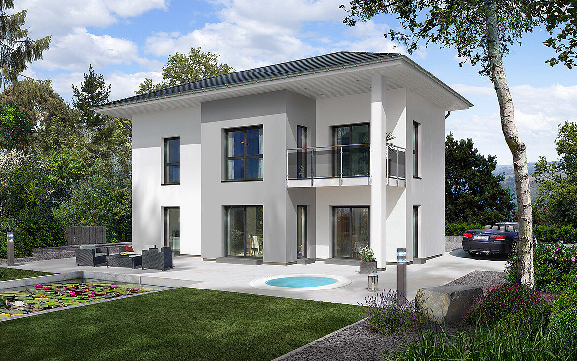 Stadtvilla City Villa 3 von allkauf, Ansicht Garten am Tag