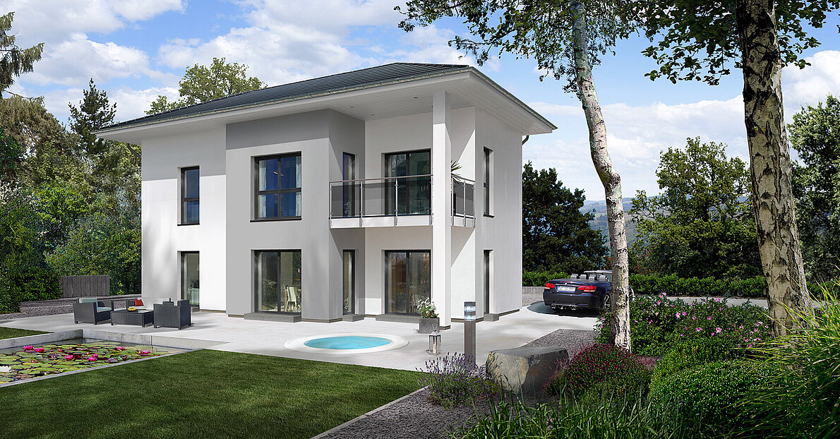 Stadtvilla City Villa 3 von allkauf, Ansicht Garten am Tag