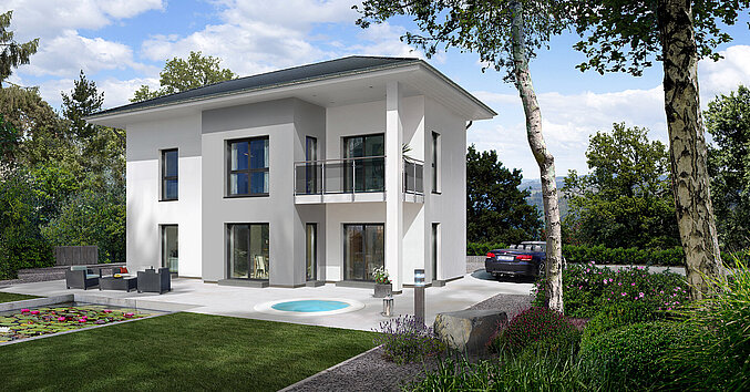 Stadtvilla City Villa 3 von allkauf, Ansicht Garten am Tag