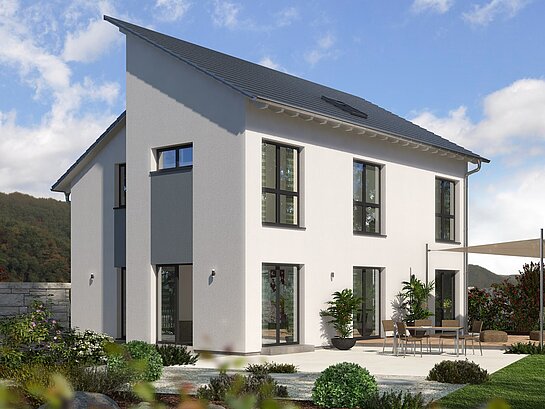 Einfamilienhaus Trendline S4 von allkauf, Ansicht Garten am Tag