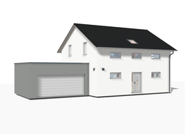 Bauteil Doppelgarage mit Flachdach von allkauf