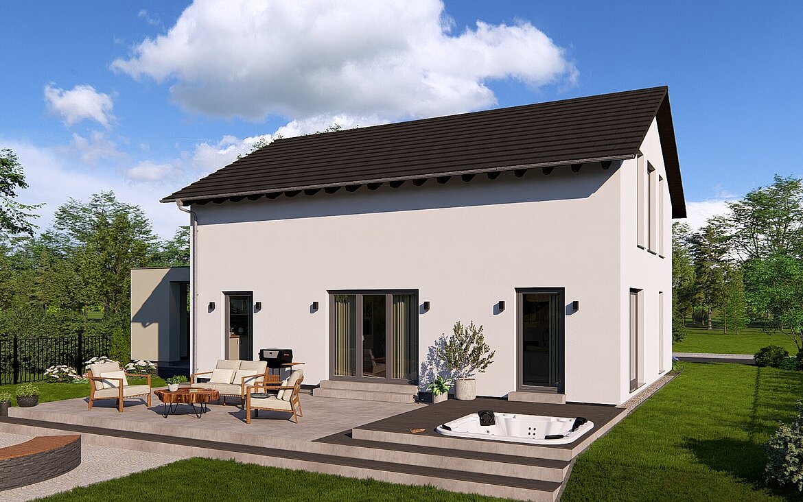 Einfamilienhaus Chance 1 von allkauf, Ansicht Garten bei Tag