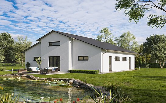Wohngemeinschaftshaus Connect 1 von allkauf, Ansicht Garten am Tag