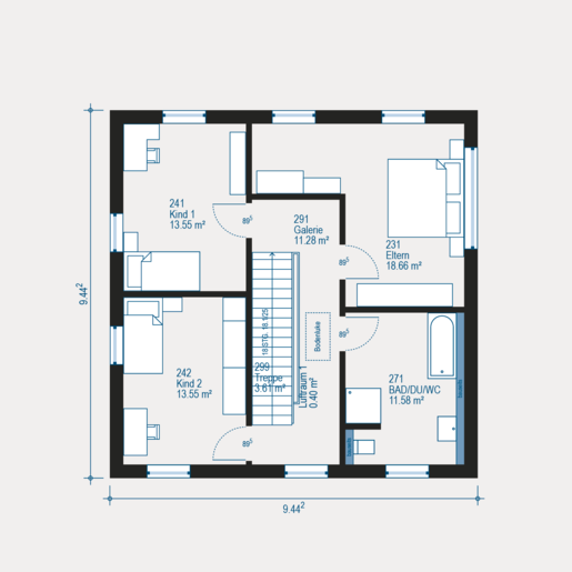 Grundriss Obergeschoss Aktionshaus Casa Mia 4 von allkauf