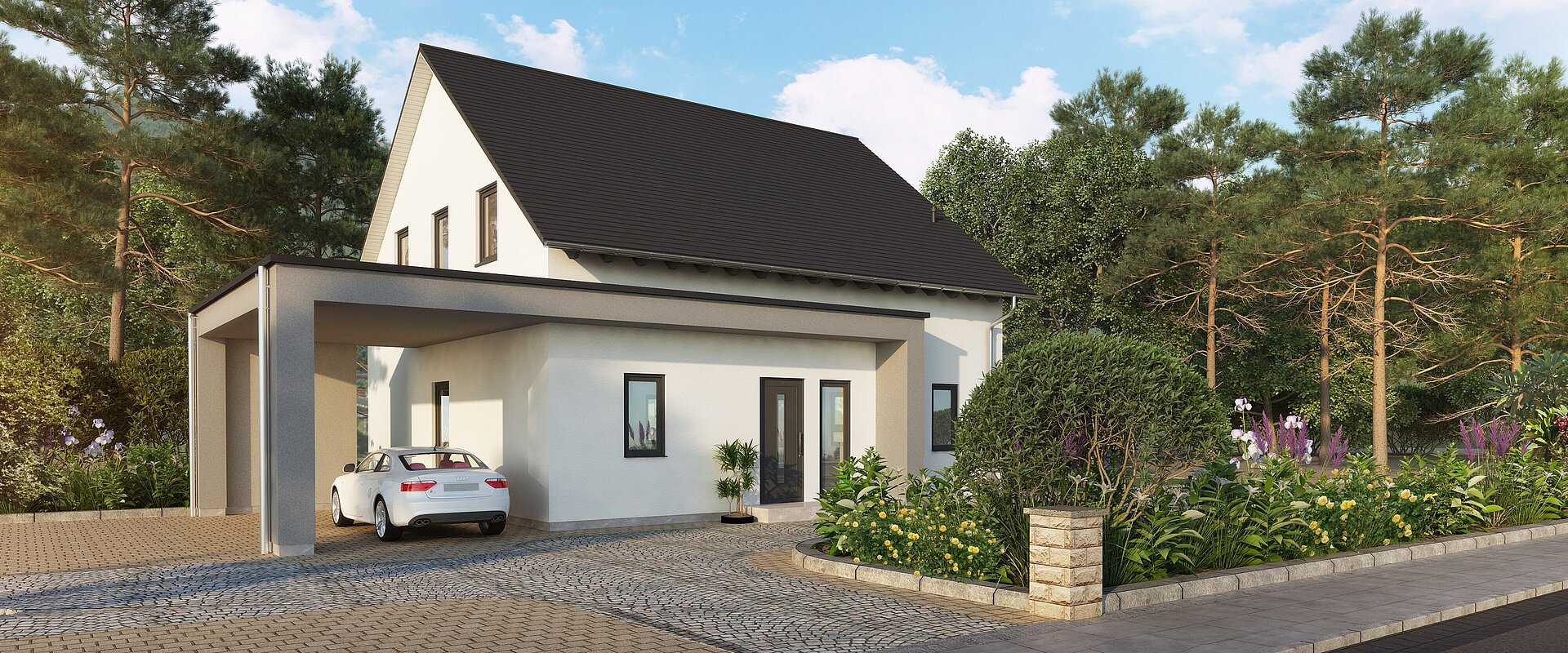 Aktionshaus Move 5 von allkauf. Vorderansicht bei Tag.