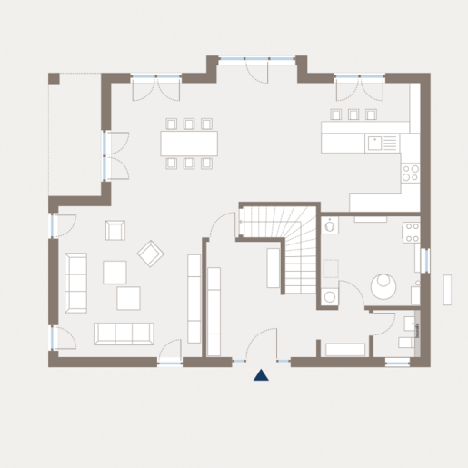 Grundriss Erdgeschoss Einfamilienhaus Prestige 1 von allkauf 