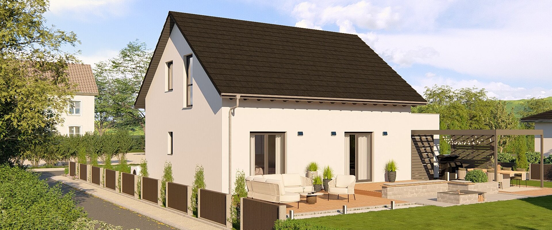Aktionshaus Pure Home 6 von allkauf. Rückansicht bei Tag