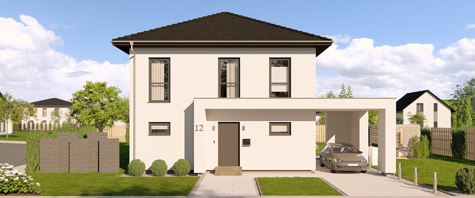 Aktionshaus Pure Home 4 von allkauf. Frontalansicht bei Tag