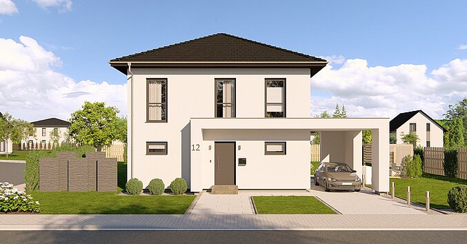 Aktionshaus Pure Home 4 von allkauf. Frontalansicht bei Tag