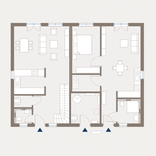 Grundriss Erdgeschoss Mehrfamilienhaus Generation 5 von allkauf