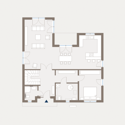Grundriss Erdgeschoss Bauhaus Cult 1 V3 von allkauf