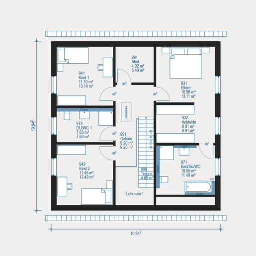 Grundriss Dachgeschoss Aktionshaus Casa Mia 3 von allkauf