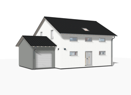 Bauteil Einzelgarage mit Satteldach von allkauf