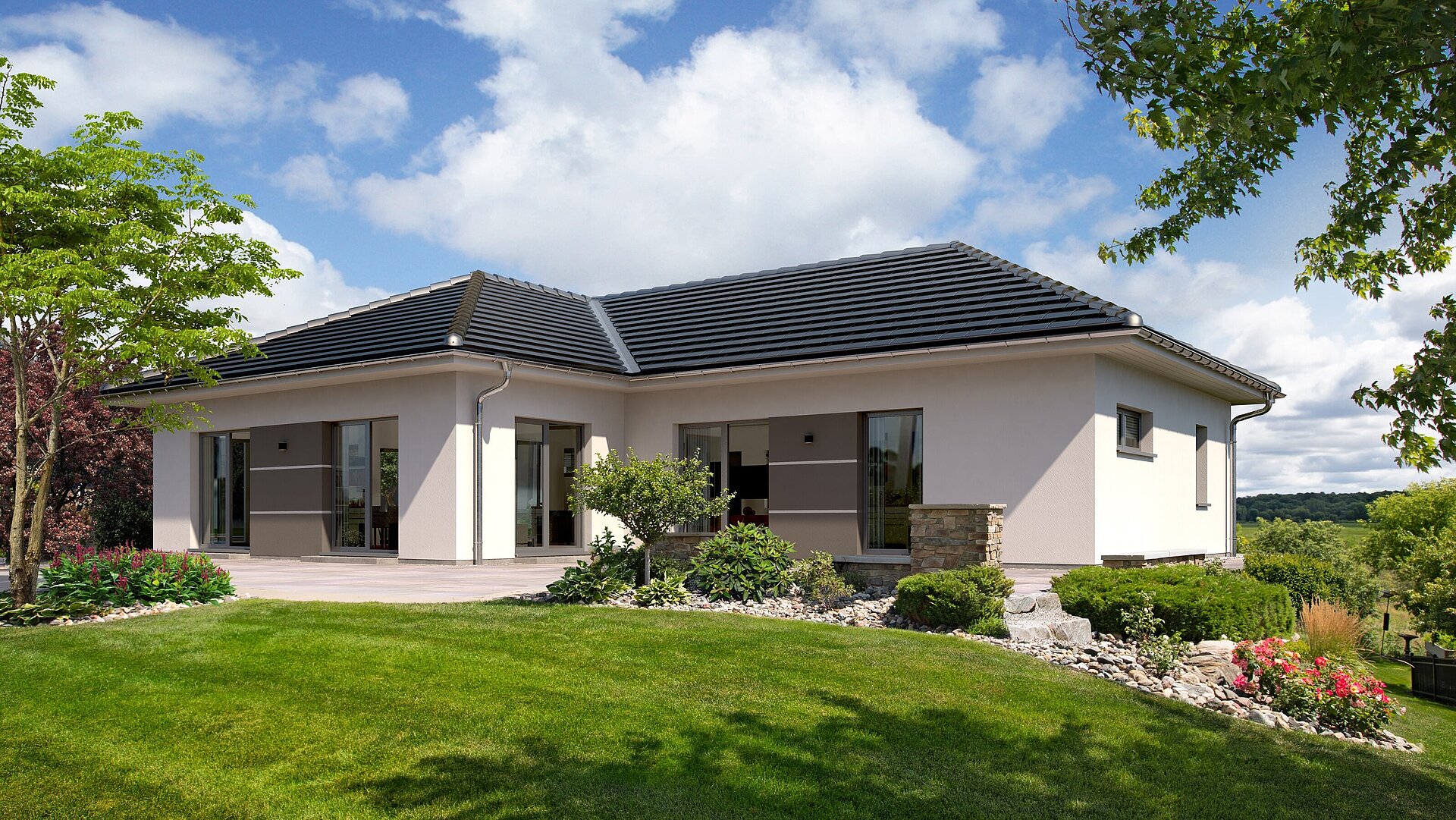 Bungalow Lifetime 7 von allkauf, Ansicht Garten am Tag