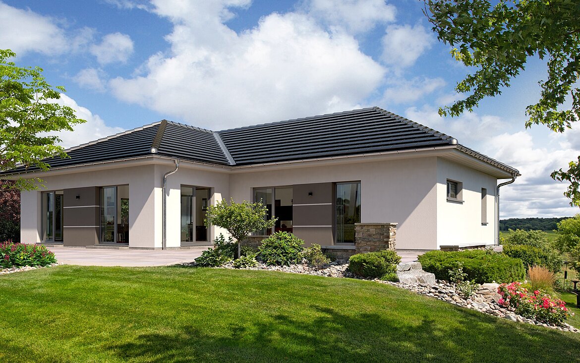 Bungalow Lifetime 7 von allkauf, Ansicht Garten am Tag