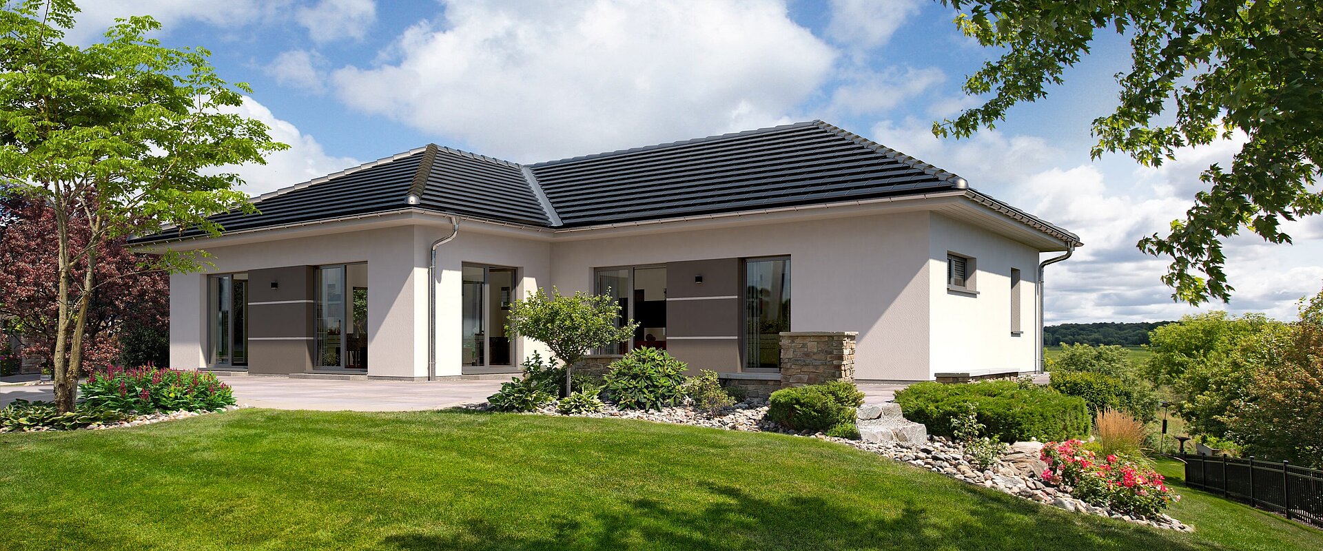 Bungalow Lifetime 7 von allkauf, Ansicht Garten am Tag