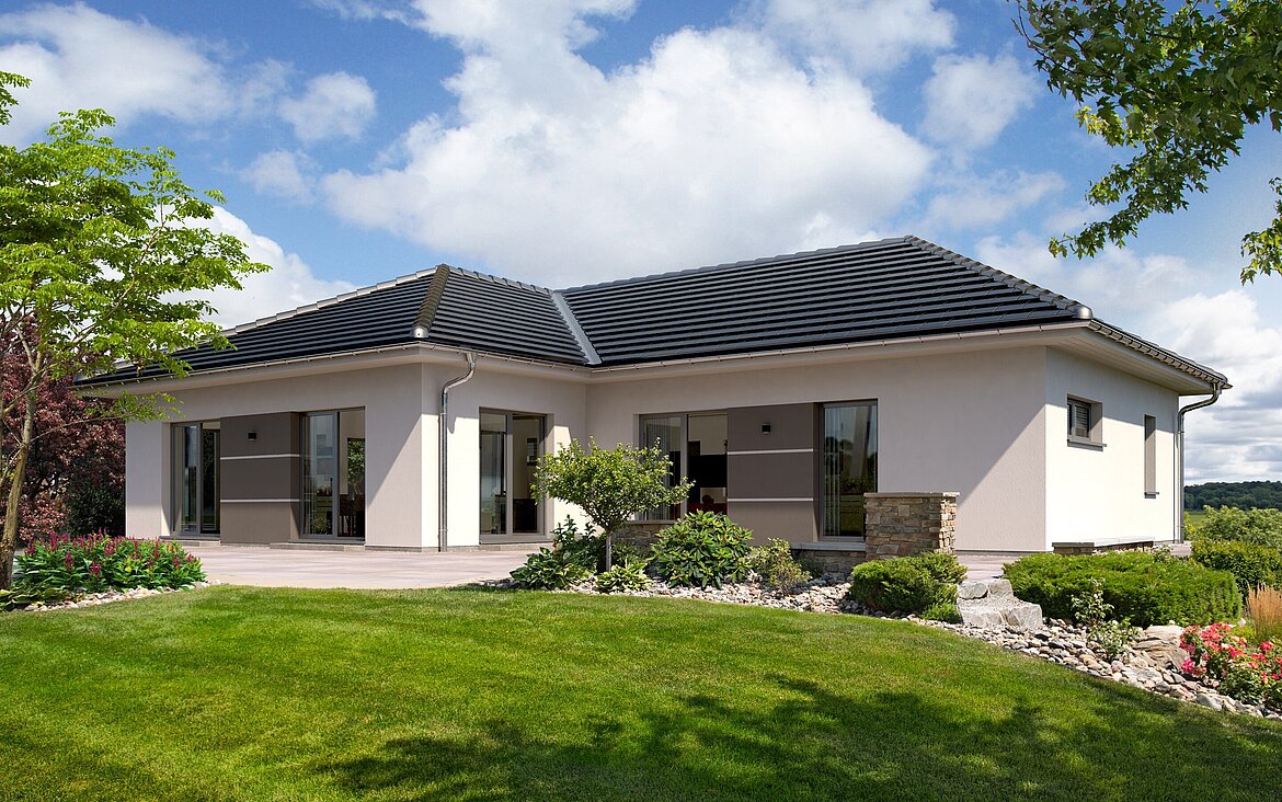 Bungalow Lifetime 7 von allkauf, Ansicht Garten am Tag