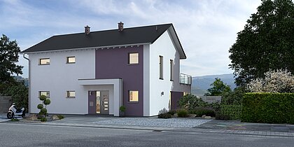 Mehrfamilienhaus Generation 1 V2 von allkauf, Vorderansicht am Tag