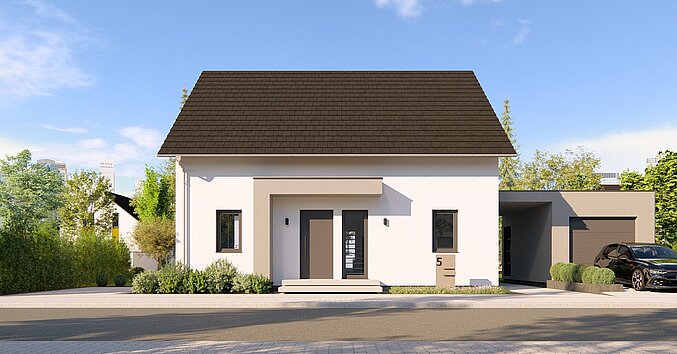Aktionshaus Pure Home 3 von allkauf. Frontalansicht bei Tag