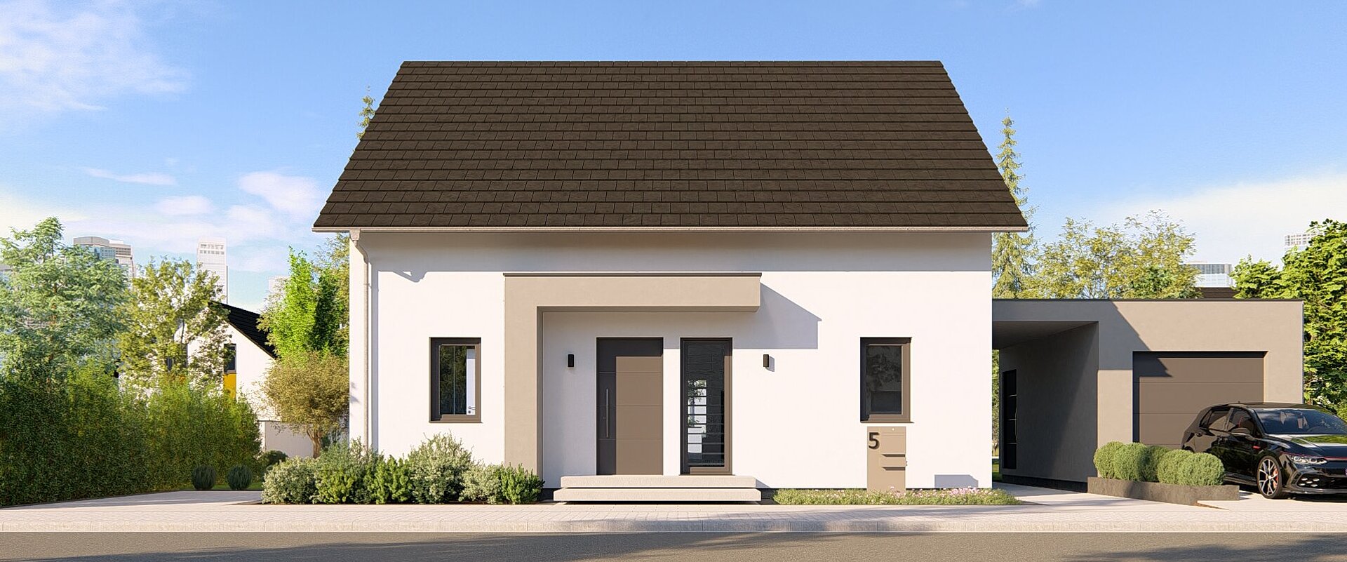 Aktionshaus Pure Home 3 von allkauf. Frontalansicht bei Tag