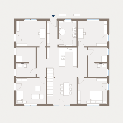 Grundriss Erdgeschoss Wohngemeinschaftshaus Connect 2 von allkauf
