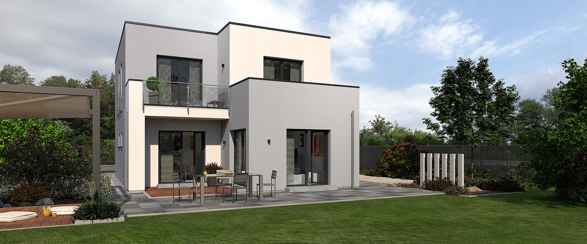 Bauhaus Cult 2 von allkauf, Ansicht Garten am Tag