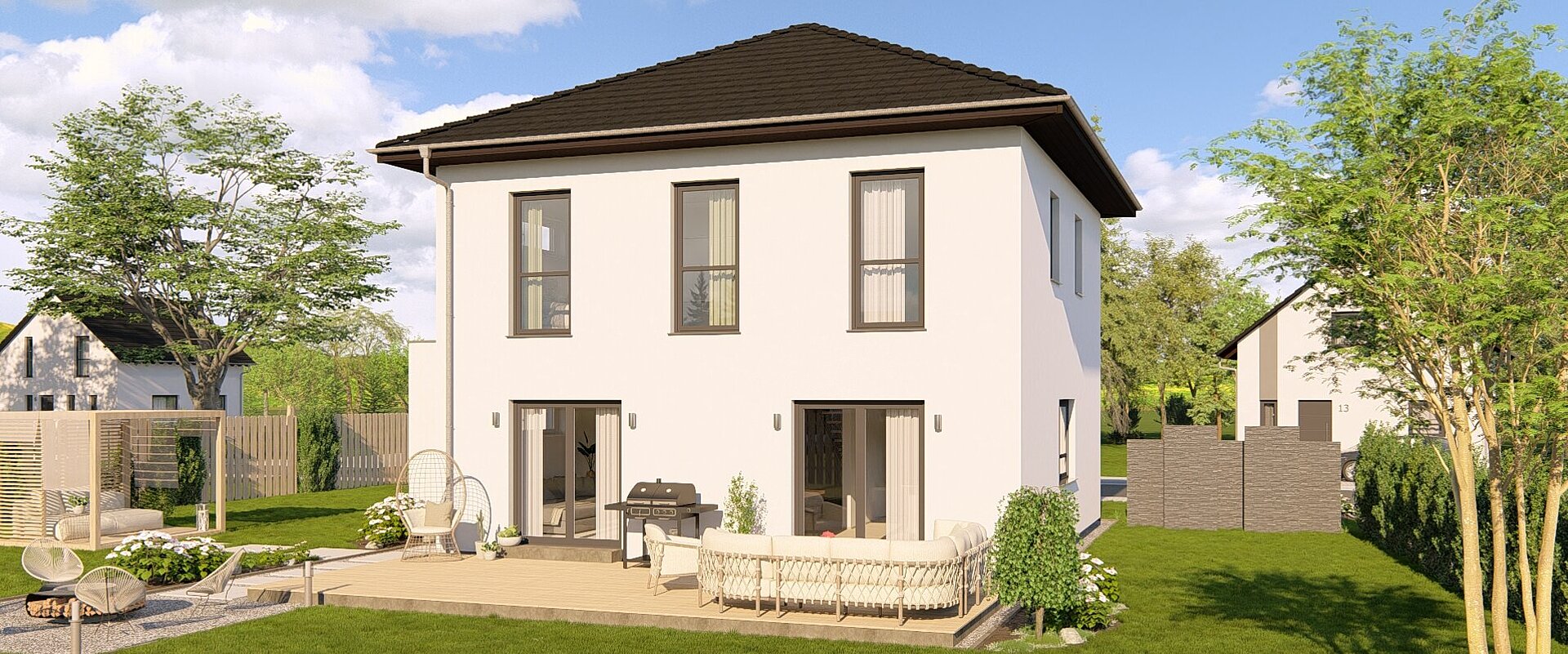 Aktionshaus Pure Home 4 von allkauf. Rückansicht bei Tag