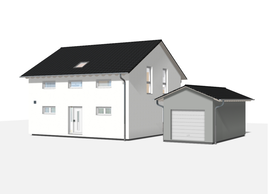 Bauteil freistehende Einzelgarage mit Satteldach von allkauf