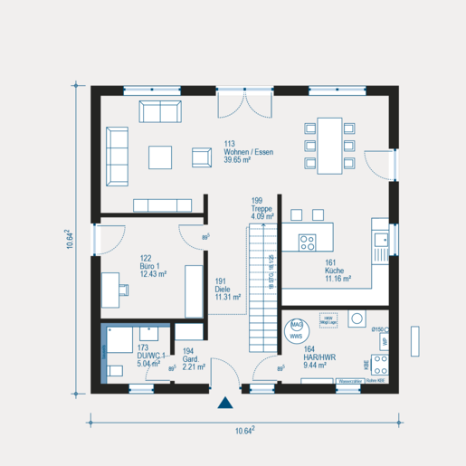 Grundriss Erdgeschoss Aktionshaus Casa Mia 3 von allkauf