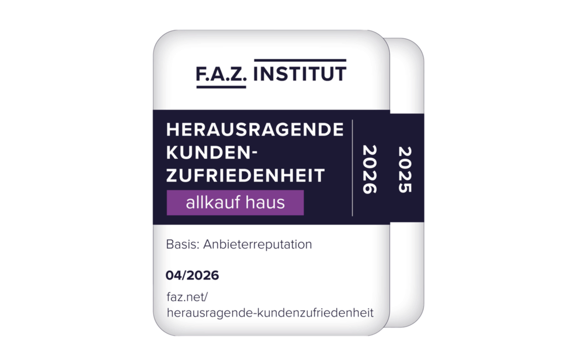F.A.Z. Institut Auszeichnung 2026 für herausragende Kundenzufriedenheit bei allkauf haus.