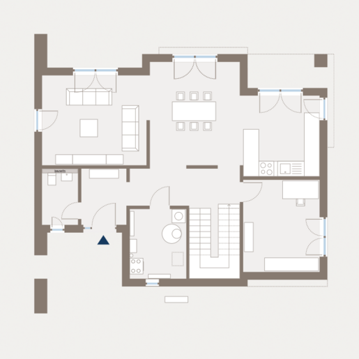 Grundriss Erdgeschoss Bauhaus Cult 4 von allkauf