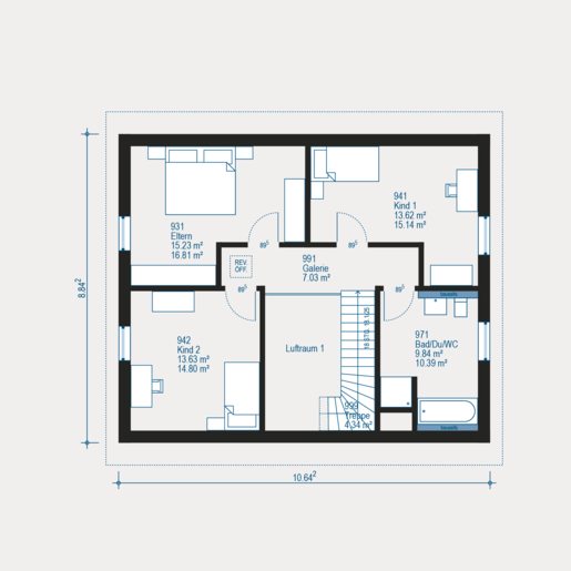 Grundriss Dachgeschoss Aktionshaus Casa Mia 2 von allkauf