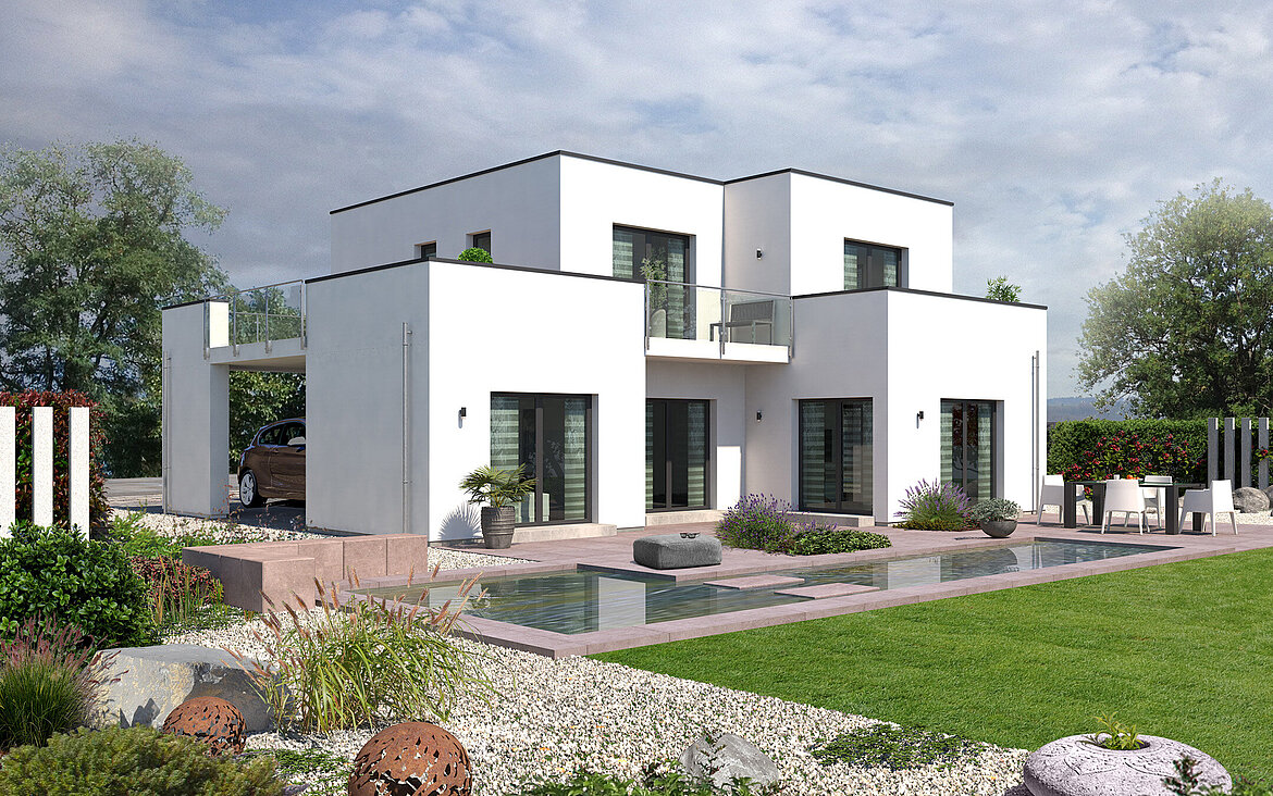 Bauhaus Cult 1 V von allkauf, Ansicht Garten am Tag