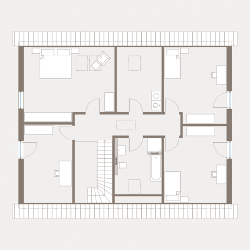 Grundriss Dachgeschoss Mehrfamilienhaus Generation 5 von allkauf