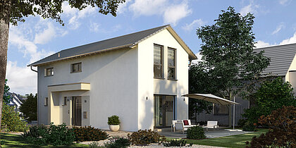 Einfamilienhaus Cityline 3 von allkauf, Ansicht Garten am Tag