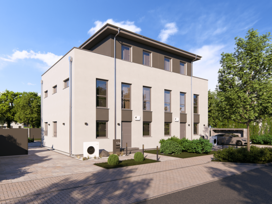 Mehrfamilienhaus Double 12 W von allkauf, Vorderansicht am Tag