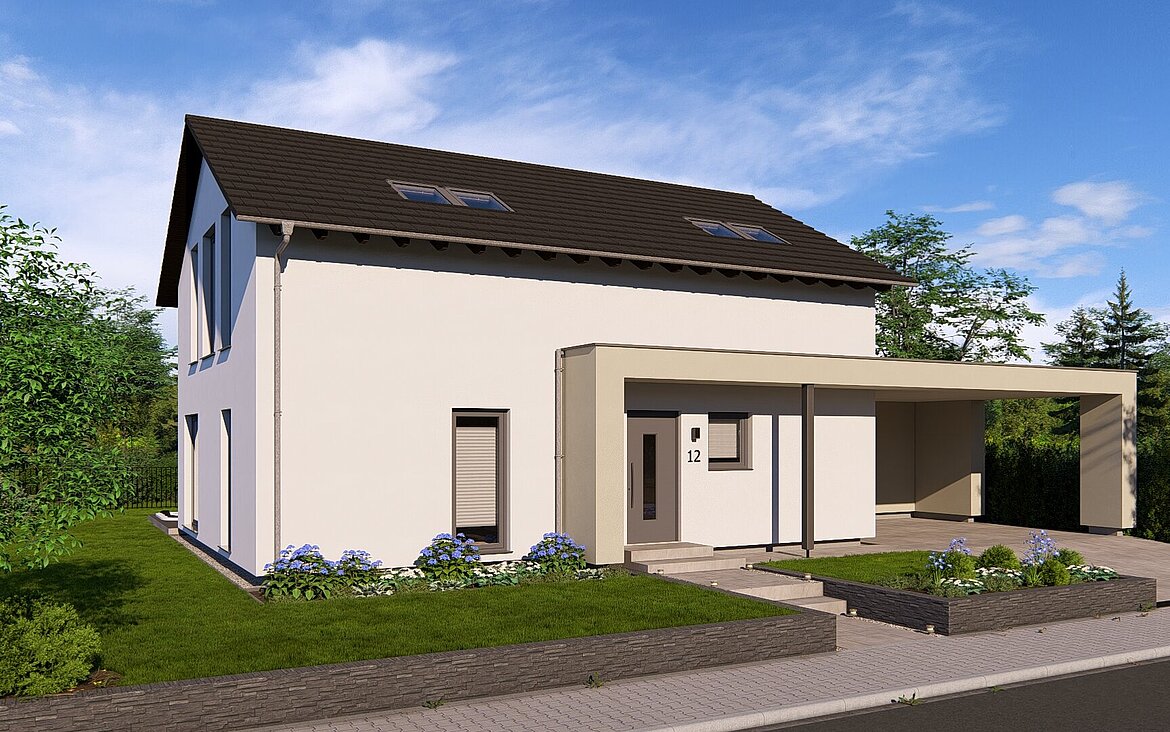 Einfamilienhaus Chance 1 von allkauf, Ansicht Eingang bei Tag