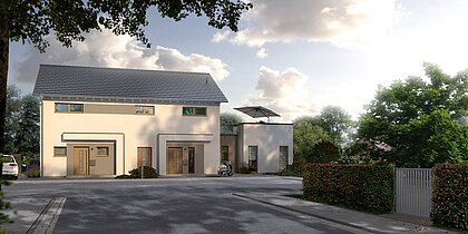 Mehrfamilienhaus Generation 5 V2 von allkauf, Vorderansicht am Tag